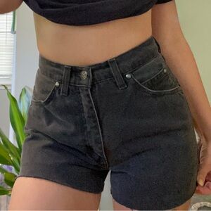 Size 24 Vintage Light Black Levi Shorts